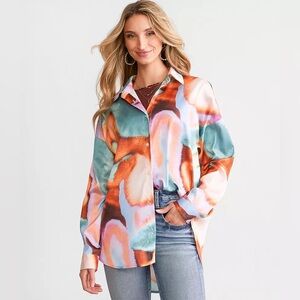 Vibrant Abstract Button Down Shirt